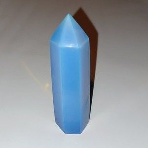 Blue Opalite tower point (manmade) See all pics!